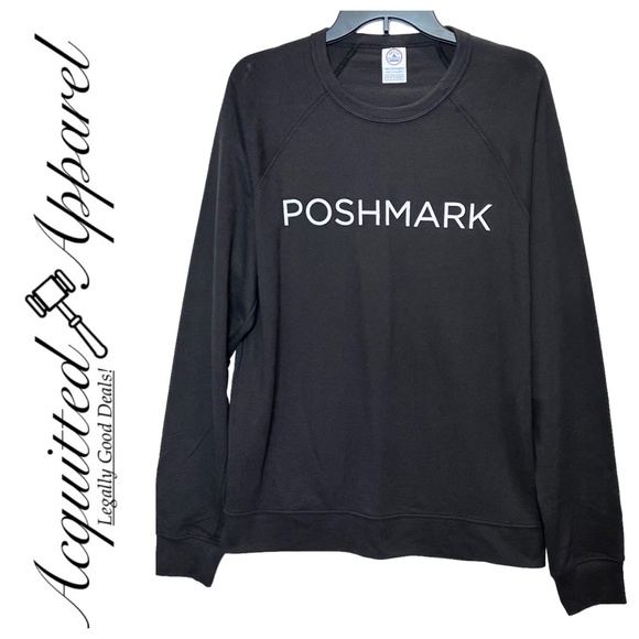 Poshmark Tops - POSHMARK Long Sleeve Black Sweatshirt Large